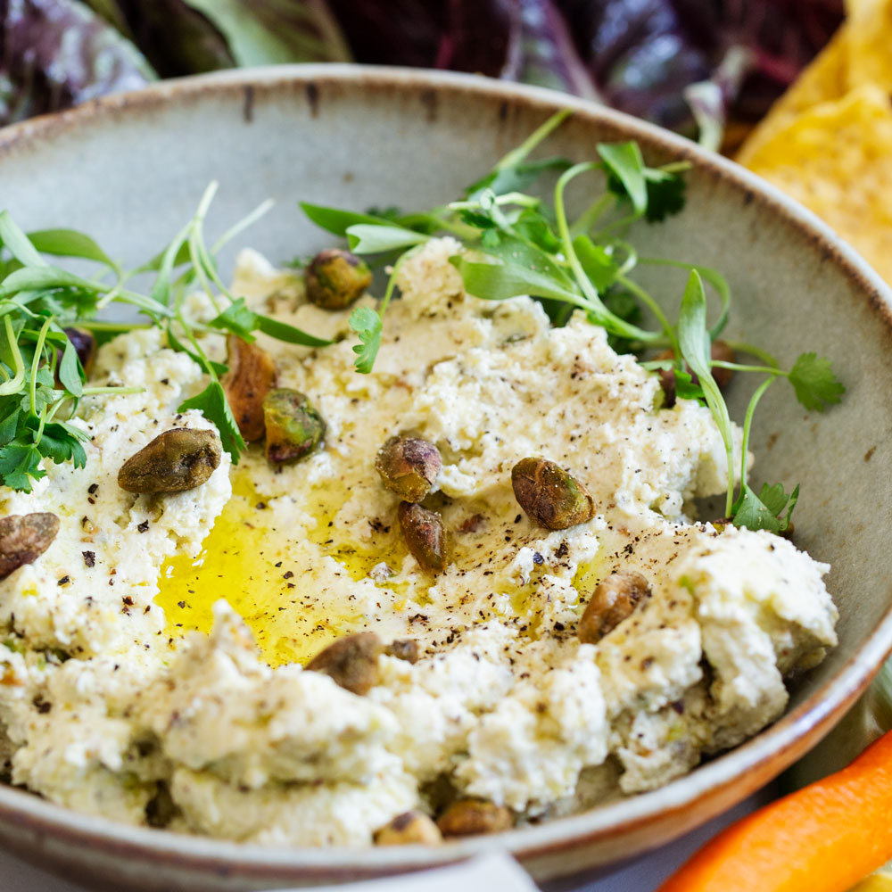 Lemon, Pistachio and Feta Dip