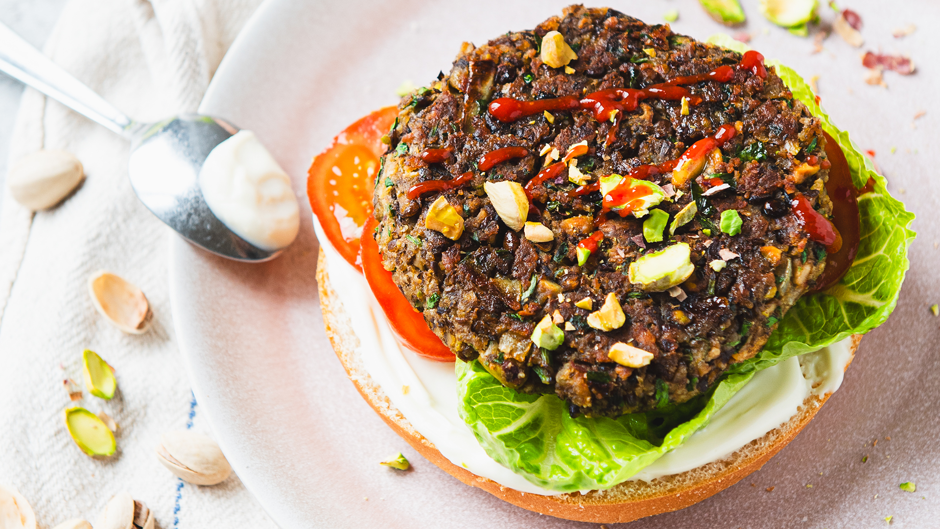 Lentil Pistachio Burger