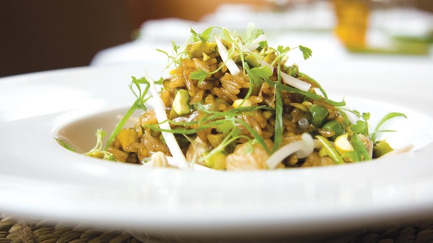 Chicken And Pistachio "Fried Rice" With Fresh Ginger And Chinese Hot Mustard by Shawn McClain