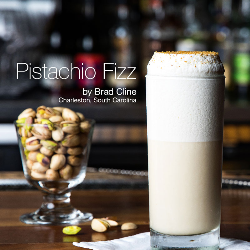 Holiday Cocktails - Pistachio Fizz